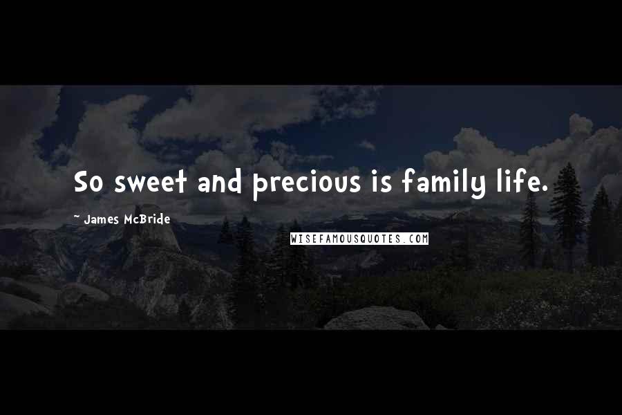 James McBride Quotes: So sweet and precious is family life.