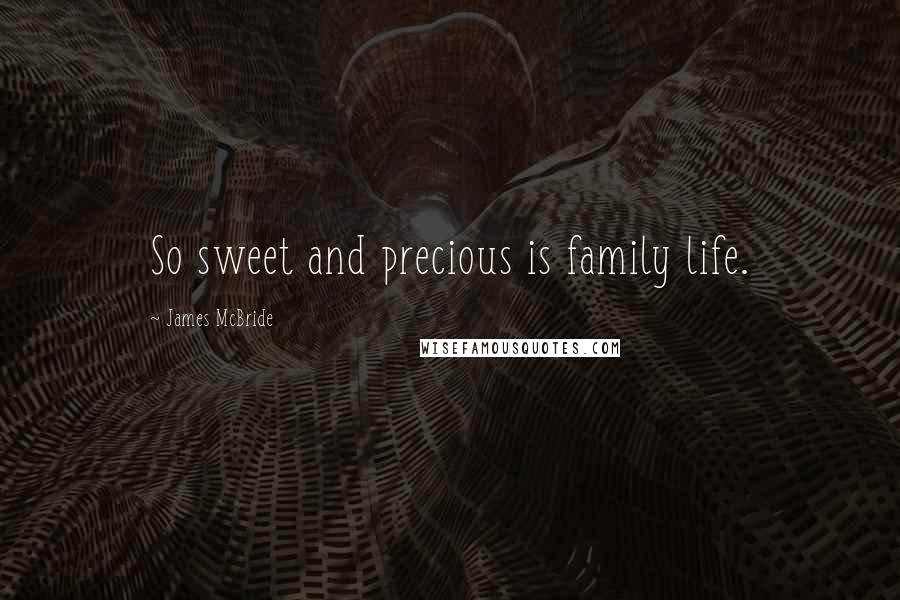 James McBride Quotes: So sweet and precious is family life.