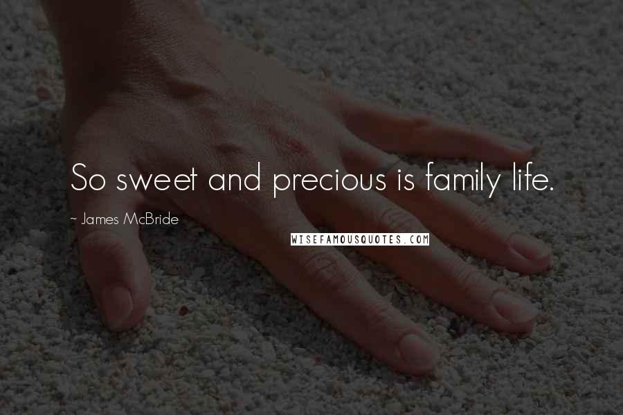 James McBride Quotes: So sweet and precious is family life.