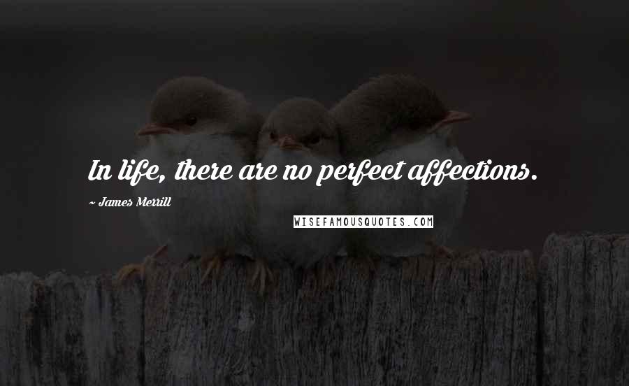 James Merrill Quotes: In life, there are no perfect affections.