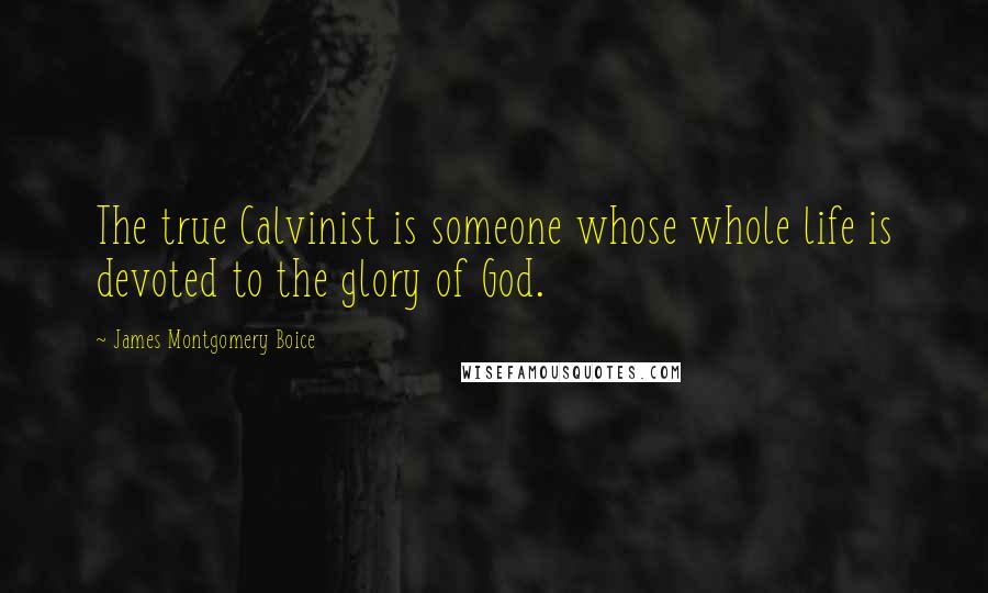 James Montgomery Boice Quotes: The true Calvinist is someone whose whole life is devoted to the glory of God.