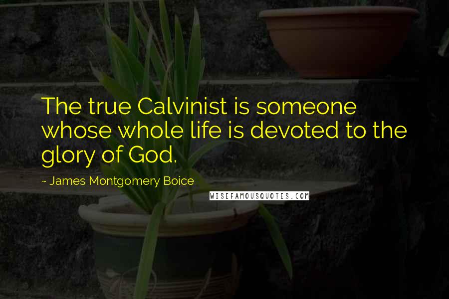 James Montgomery Boice Quotes: The true Calvinist is someone whose whole life is devoted to the glory of God.