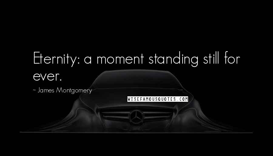 James Montgomery Quotes: Eternity: a moment standing still for ever.