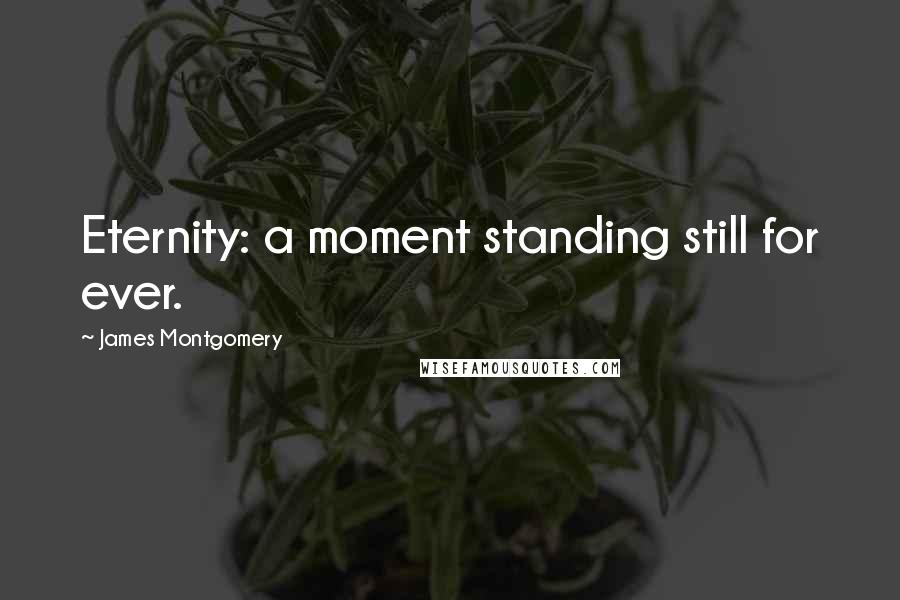 James Montgomery Quotes: Eternity: a moment standing still for ever.