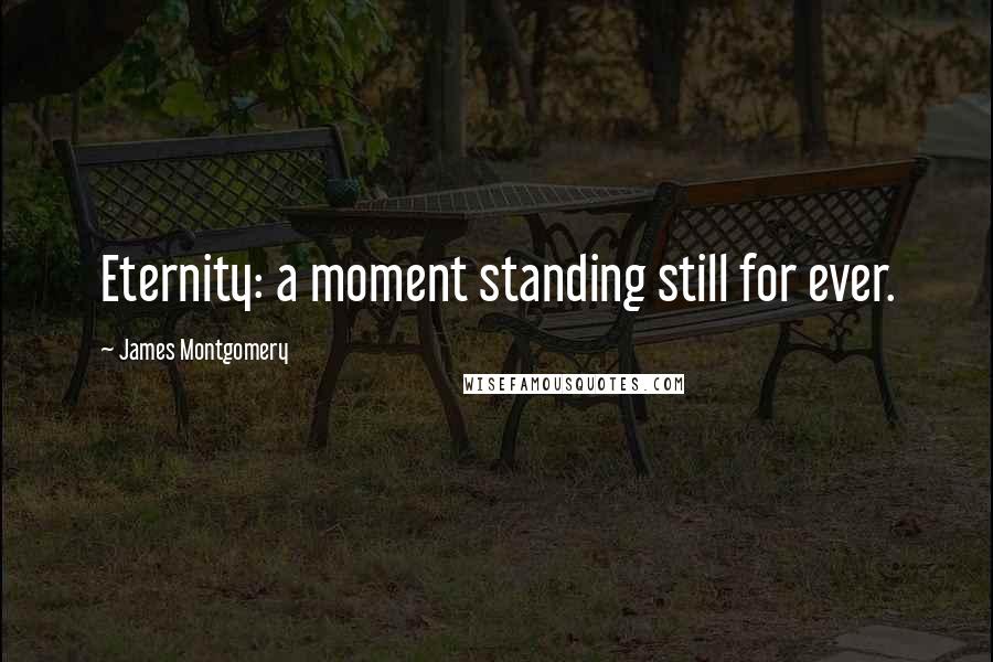 James Montgomery Quotes: Eternity: a moment standing still for ever.