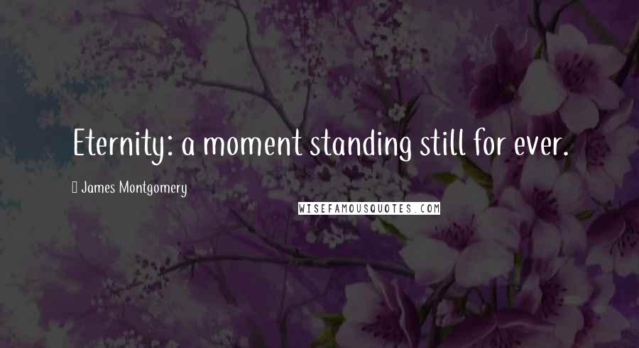 James Montgomery Quotes: Eternity: a moment standing still for ever.