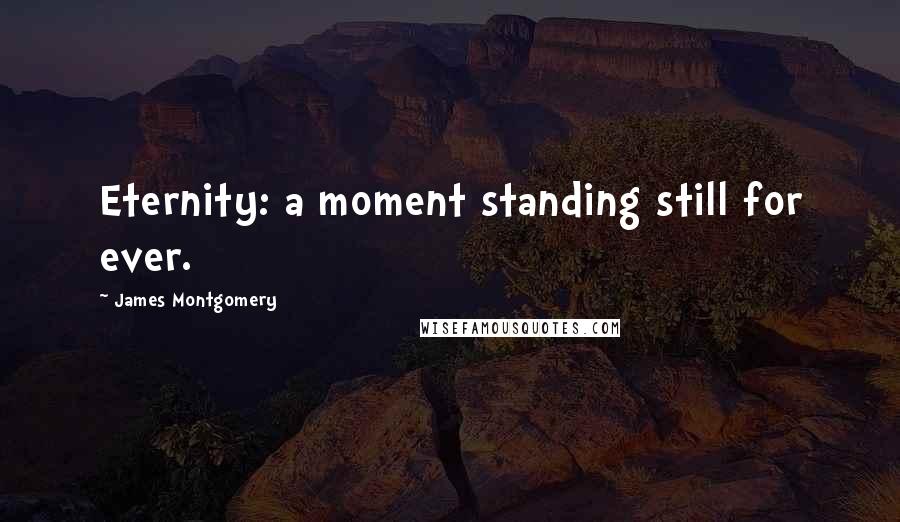 James Montgomery Quotes: Eternity: a moment standing still for ever.