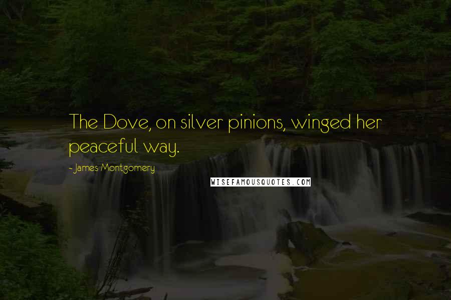 James Montgomery Quotes: The Dove, on silver pinions, winged her peaceful way.