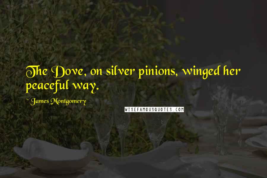 James Montgomery Quotes: The Dove, on silver pinions, winged her peaceful way.