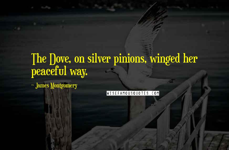 James Montgomery Quotes: The Dove, on silver pinions, winged her peaceful way.