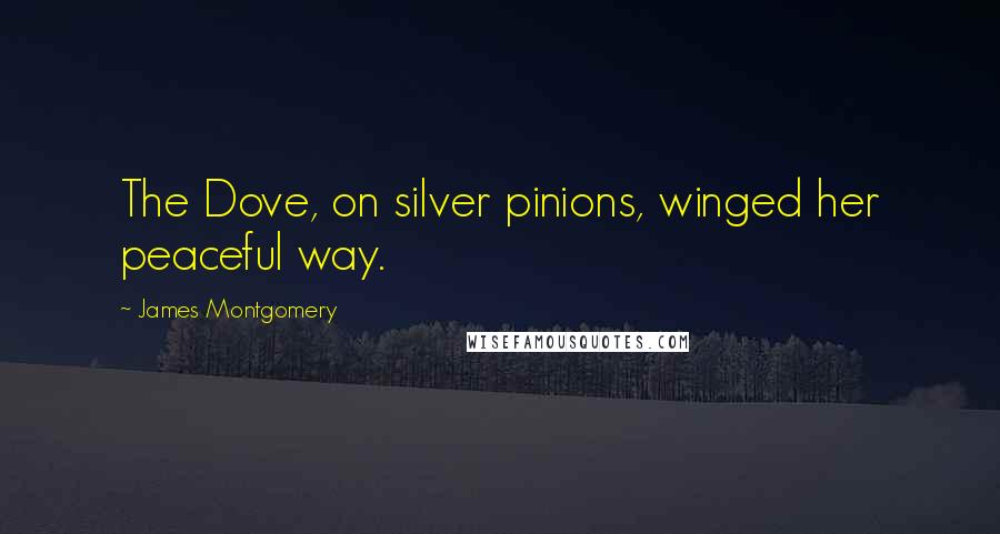 James Montgomery Quotes: The Dove, on silver pinions, winged her peaceful way.