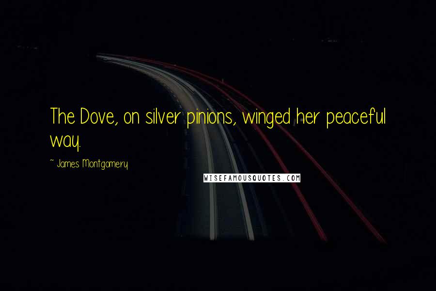 James Montgomery Quotes: The Dove, on silver pinions, winged her peaceful way.