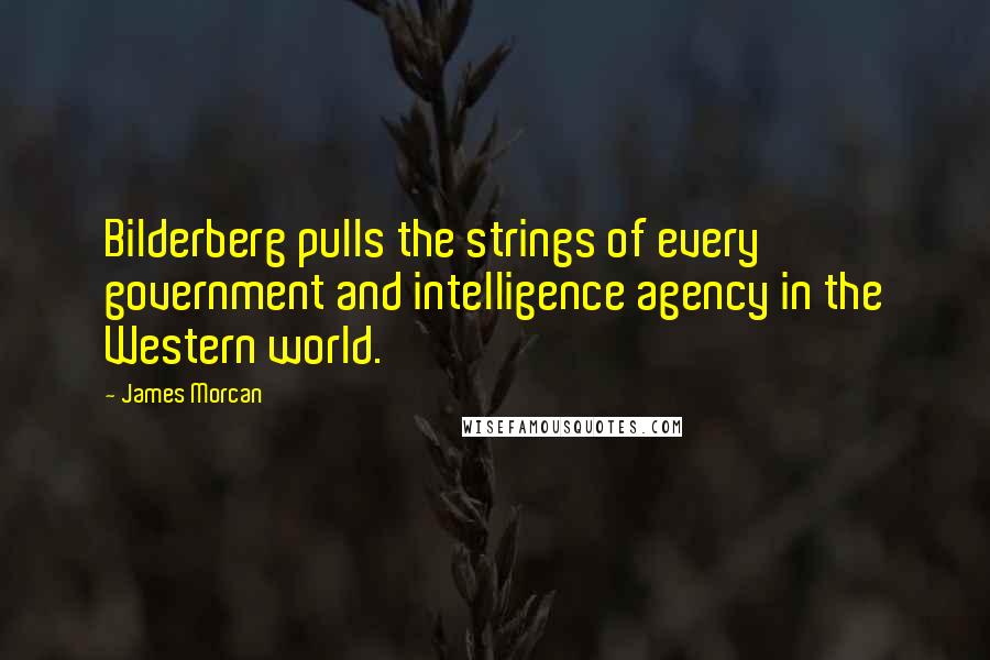 James Morcan Quotes: Bilderberg pulls the strings of every government and intelligence agency in the Western world.