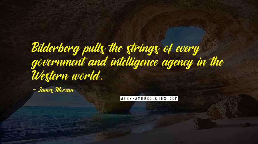 James Morcan Quotes: Bilderberg pulls the strings of every government and intelligence agency in the Western world.