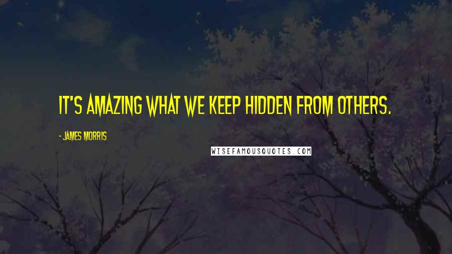 James Morris Quotes: It's amazing what we keep hidden from others.