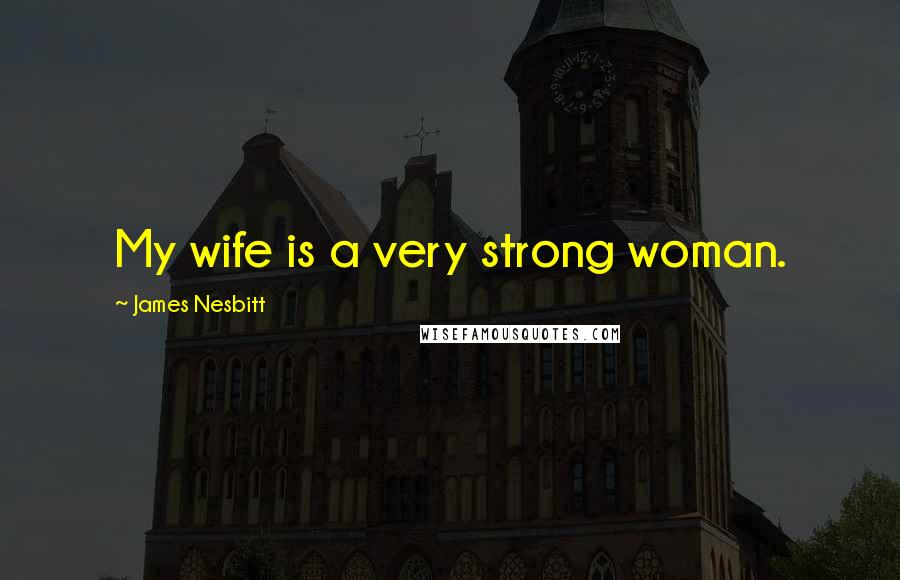 James Nesbitt Quotes: My wife is a very strong woman.