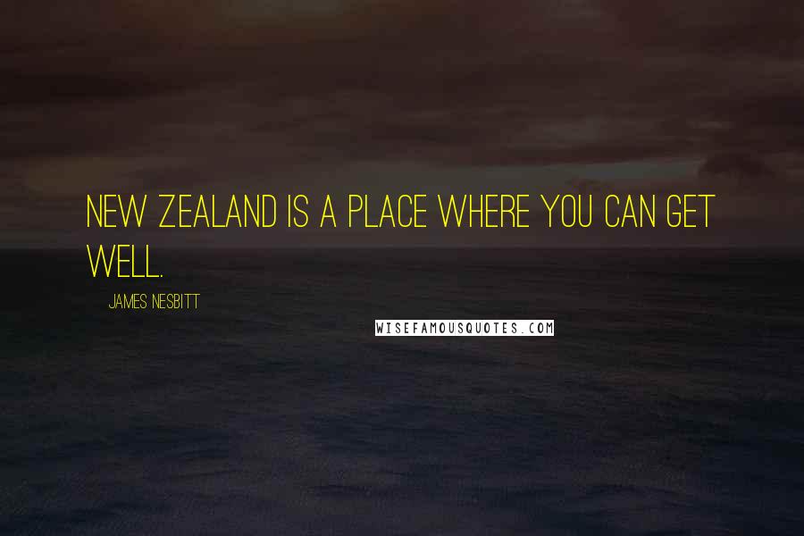 James Nesbitt Quotes: New Zealand is a place where you can get well.