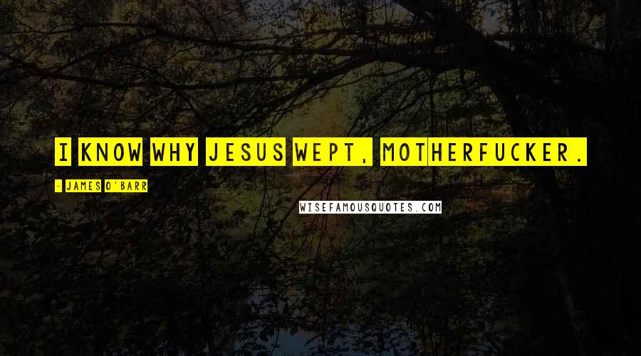 James O'Barr Quotes: I know why Jesus wept, motherfucker.