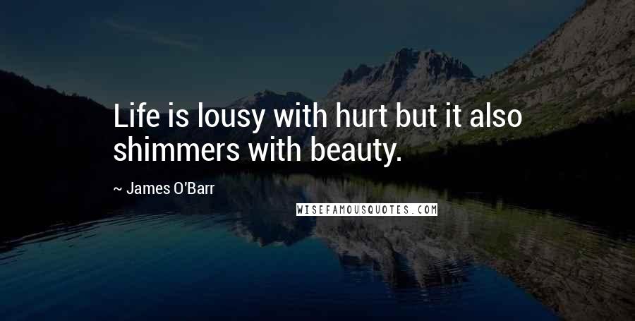 James O'Barr Quotes: Life is lousy with hurt but it also shimmers with beauty.