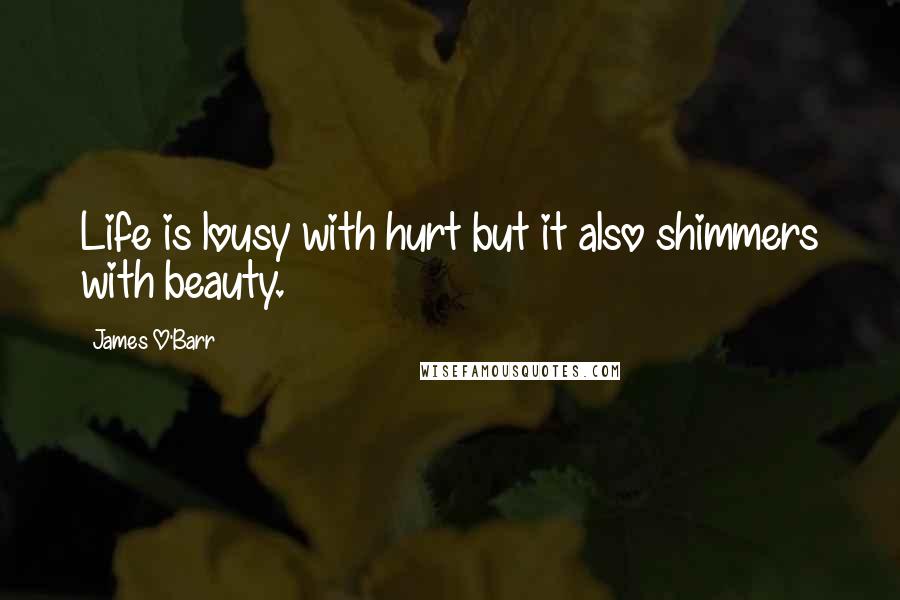 James O'Barr Quotes: Life is lousy with hurt but it also shimmers with beauty.