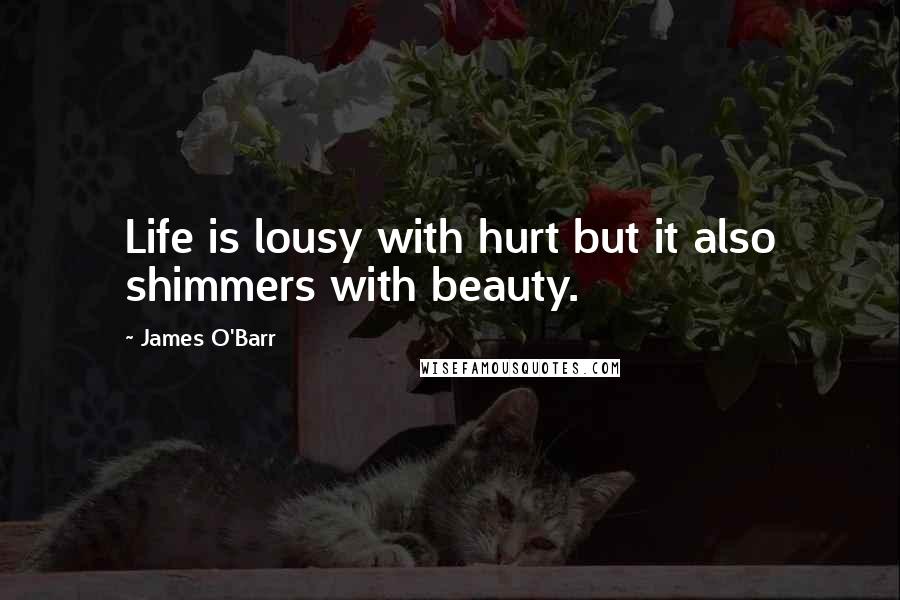 James O'Barr Quotes: Life is lousy with hurt but it also shimmers with beauty.