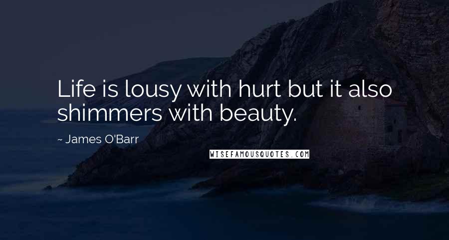 James O'Barr Quotes: Life is lousy with hurt but it also shimmers with beauty.