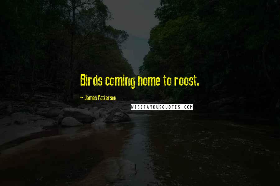 James Patterson Quotes: Birds coming home to roost.