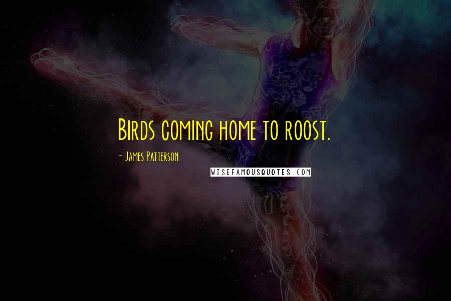 James Patterson Quotes: Birds coming home to roost.