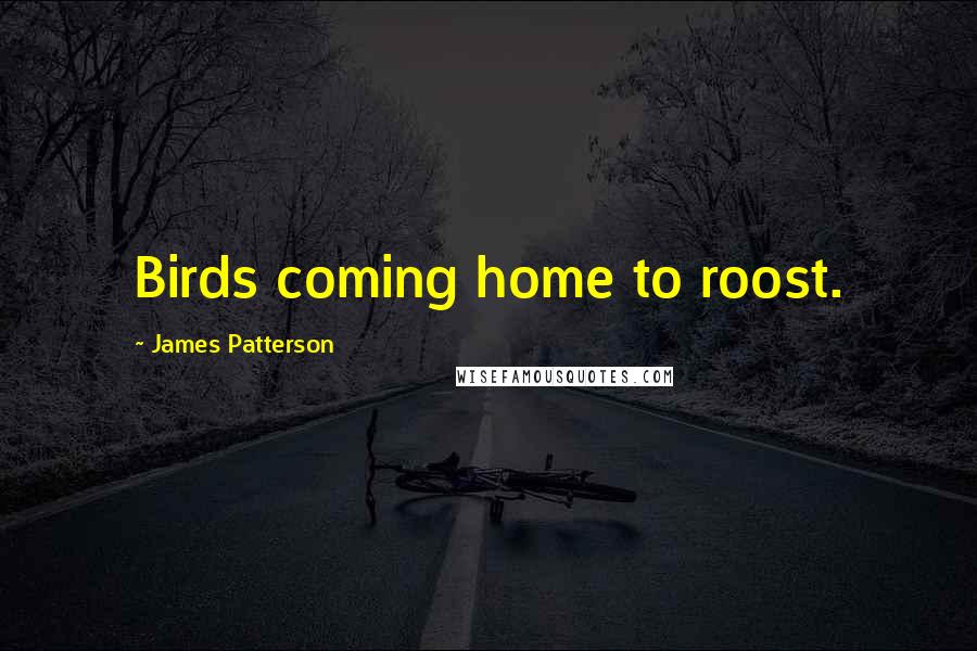 James Patterson Quotes: Birds coming home to roost.