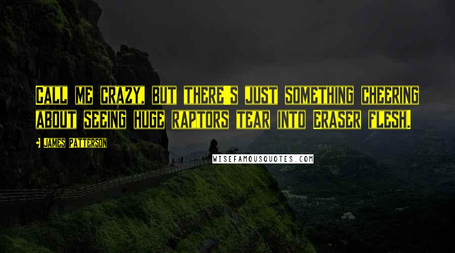 James Patterson Quotes: Call me crazy, but there's just something cheering about seeing huge raptors tear into Eraser flesh.