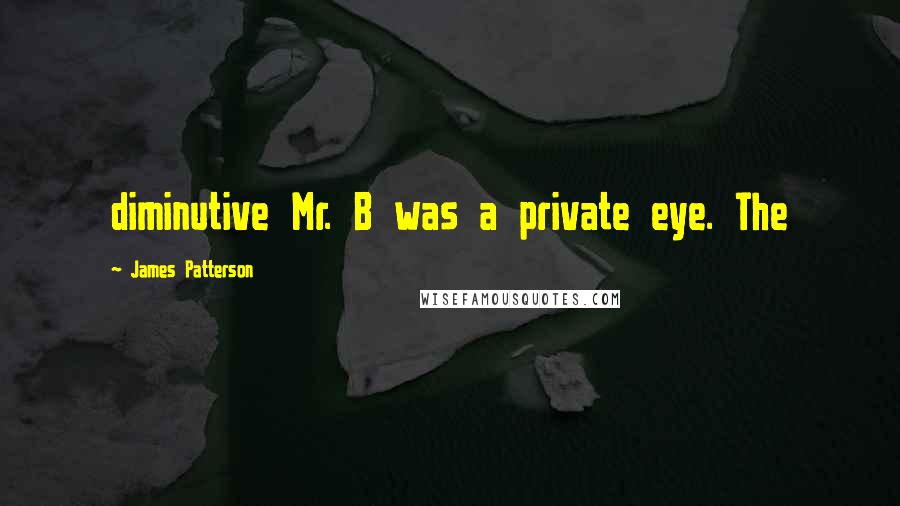 James Patterson Quotes: diminutive Mr. B was a private eye. The