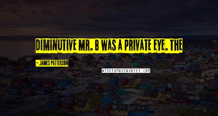 James Patterson Quotes: diminutive Mr. B was a private eye. The