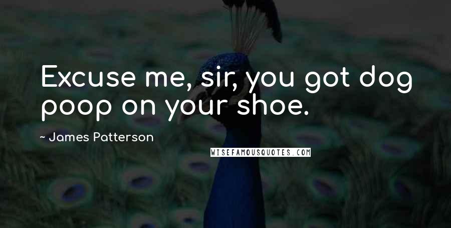 James Patterson Quotes: Excuse me, sir, you got dog poop on your shoe.