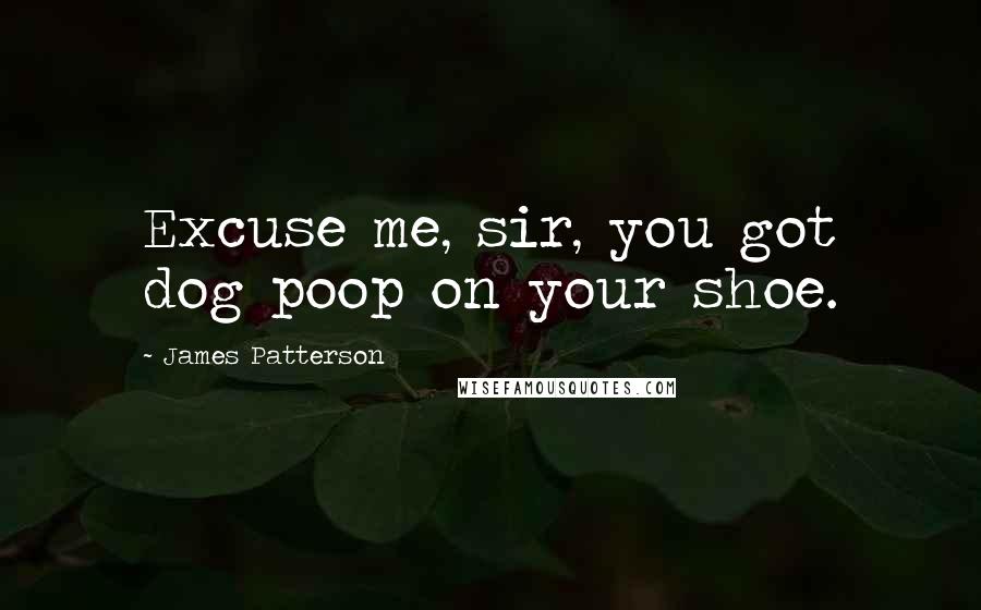 James Patterson Quotes: Excuse me, sir, you got dog poop on your shoe.