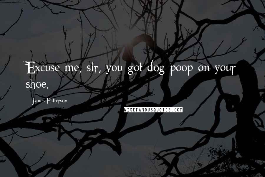 James Patterson Quotes: Excuse me, sir, you got dog poop on your shoe.