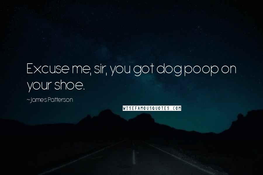 James Patterson Quotes: Excuse me, sir, you got dog poop on your shoe.
