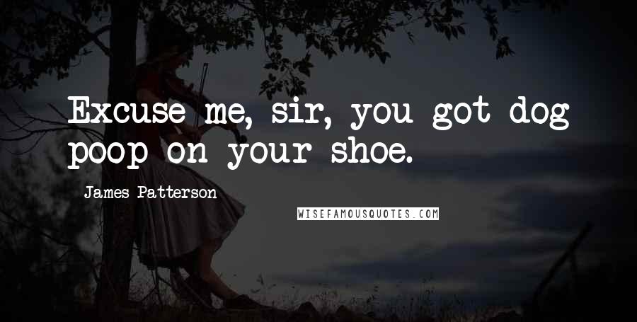 James Patterson Quotes: Excuse me, sir, you got dog poop on your shoe.