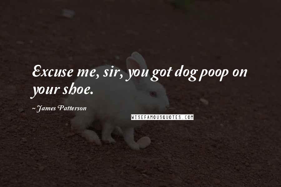 James Patterson Quotes: Excuse me, sir, you got dog poop on your shoe.