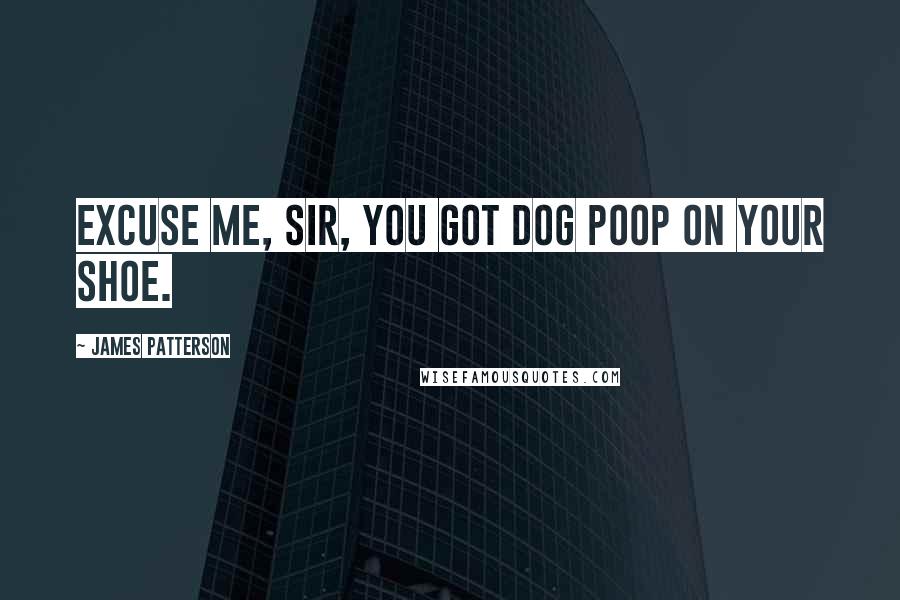 James Patterson Quotes: Excuse me, sir, you got dog poop on your shoe.