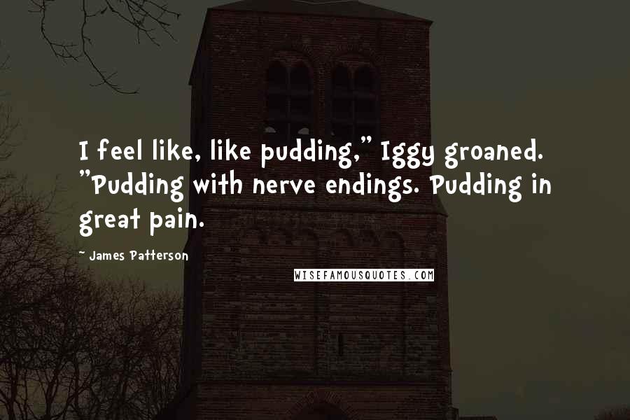 James Patterson Quotes: I feel like, like pudding," Iggy groaned. "Pudding with nerve endings. Pudding in great pain.
