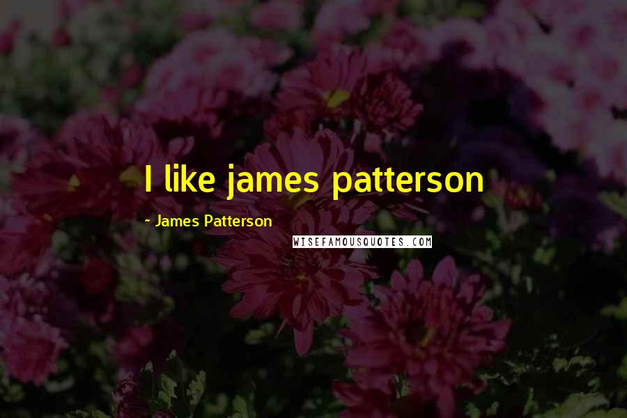 James Patterson Quotes: I like james patterson