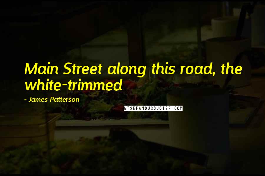 James Patterson Quotes: Main Street along this road, the white-trimmed