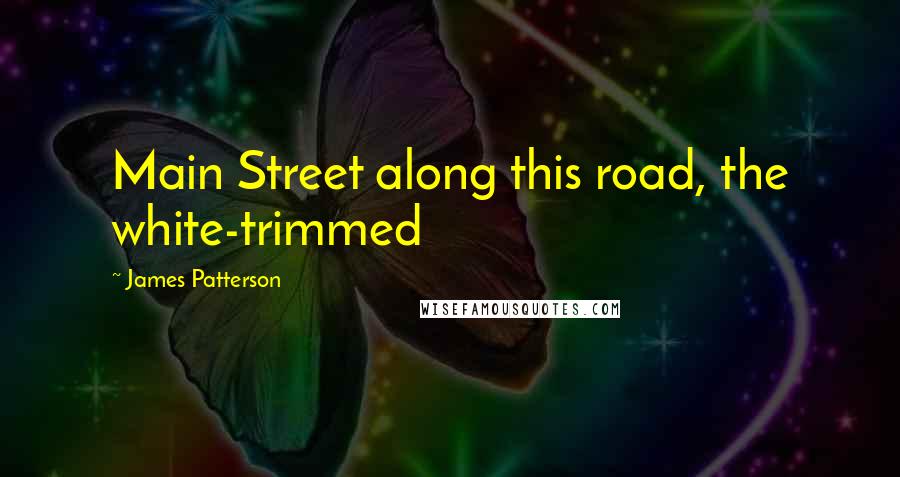 James Patterson Quotes: Main Street along this road, the white-trimmed