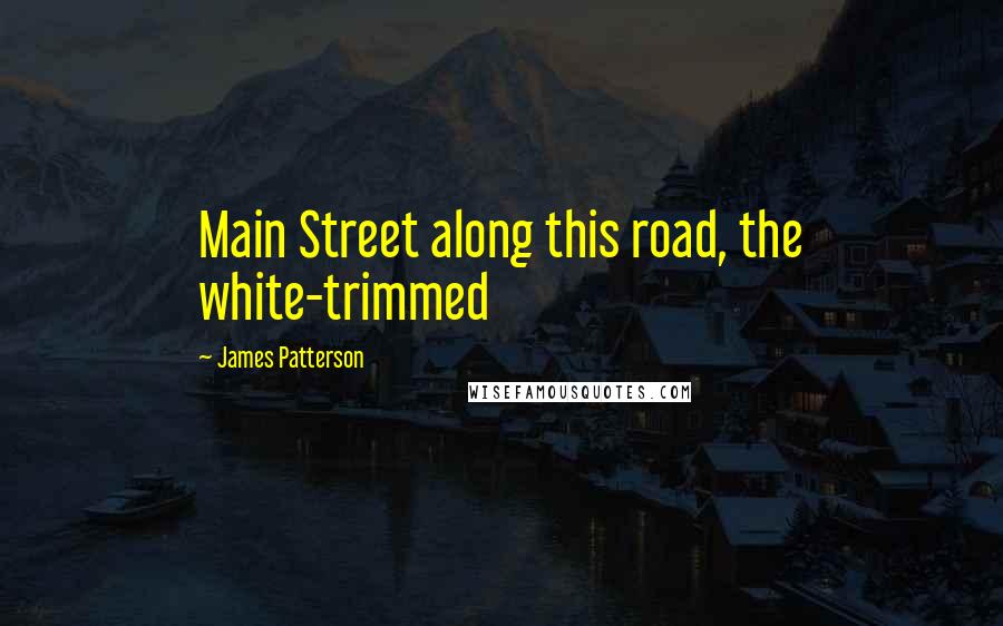 James Patterson Quotes: Main Street along this road, the white-trimmed