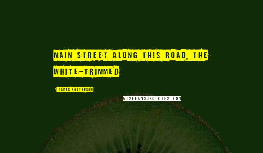 James Patterson Quotes: Main Street along this road, the white-trimmed