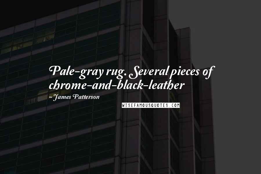 James Patterson Quotes: Pale-gray rug. Several pieces of chrome-and-black-leather