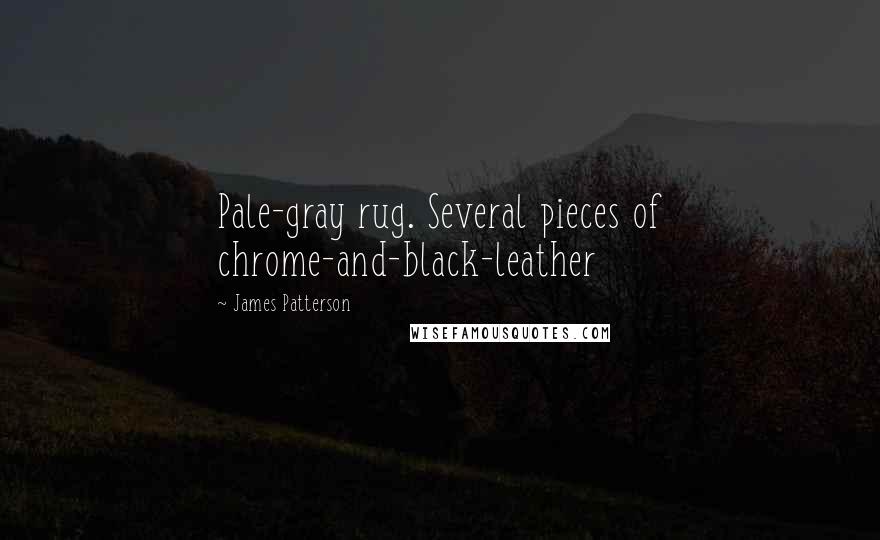 James Patterson Quotes: Pale-gray rug. Several pieces of chrome-and-black-leather