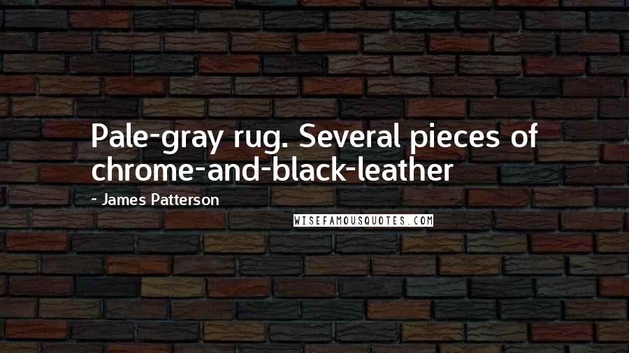 James Patterson Quotes: Pale-gray rug. Several pieces of chrome-and-black-leather