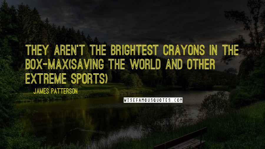 James Patterson Quotes: They aren't the brightest crayons in the box-Max(saving the world and other extreme sports)