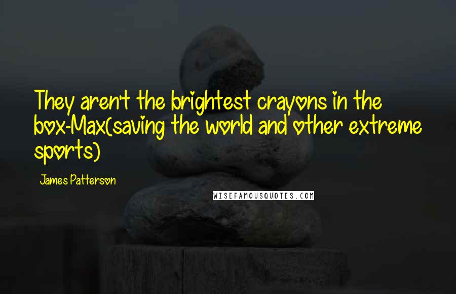 James Patterson Quotes: They aren't the brightest crayons in the box-Max(saving the world and other extreme sports)